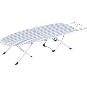 Honey-Can-Do Folding Tabletop Ironing Board with Iron Rest, Blue, 32” L x 12” W